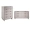 Manhattan Comfort Granville Light Grey 5-Drawer Chest and 6-Drawer Double Dresser, Set of 2 GRAN066 - alternate 8